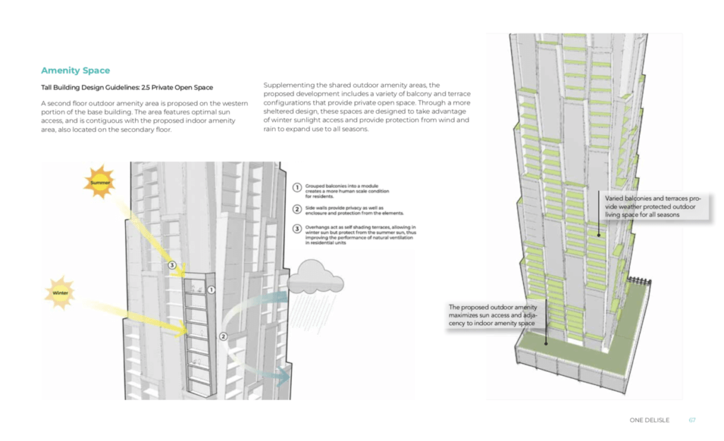 One Delisle 3D Explanation of Amenity Space