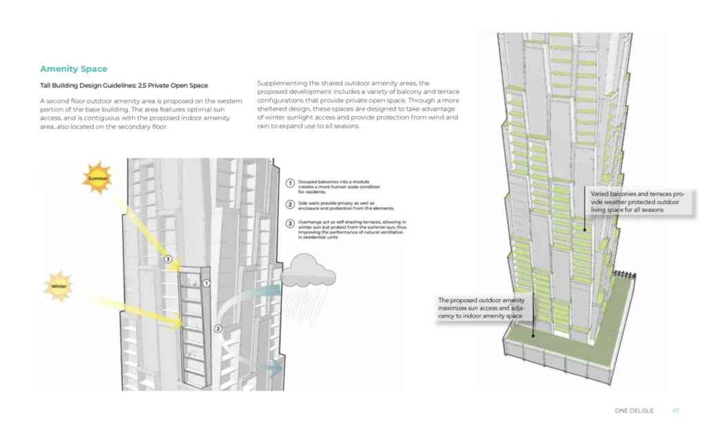 One Delisle 3D Explanation of Amenity Space